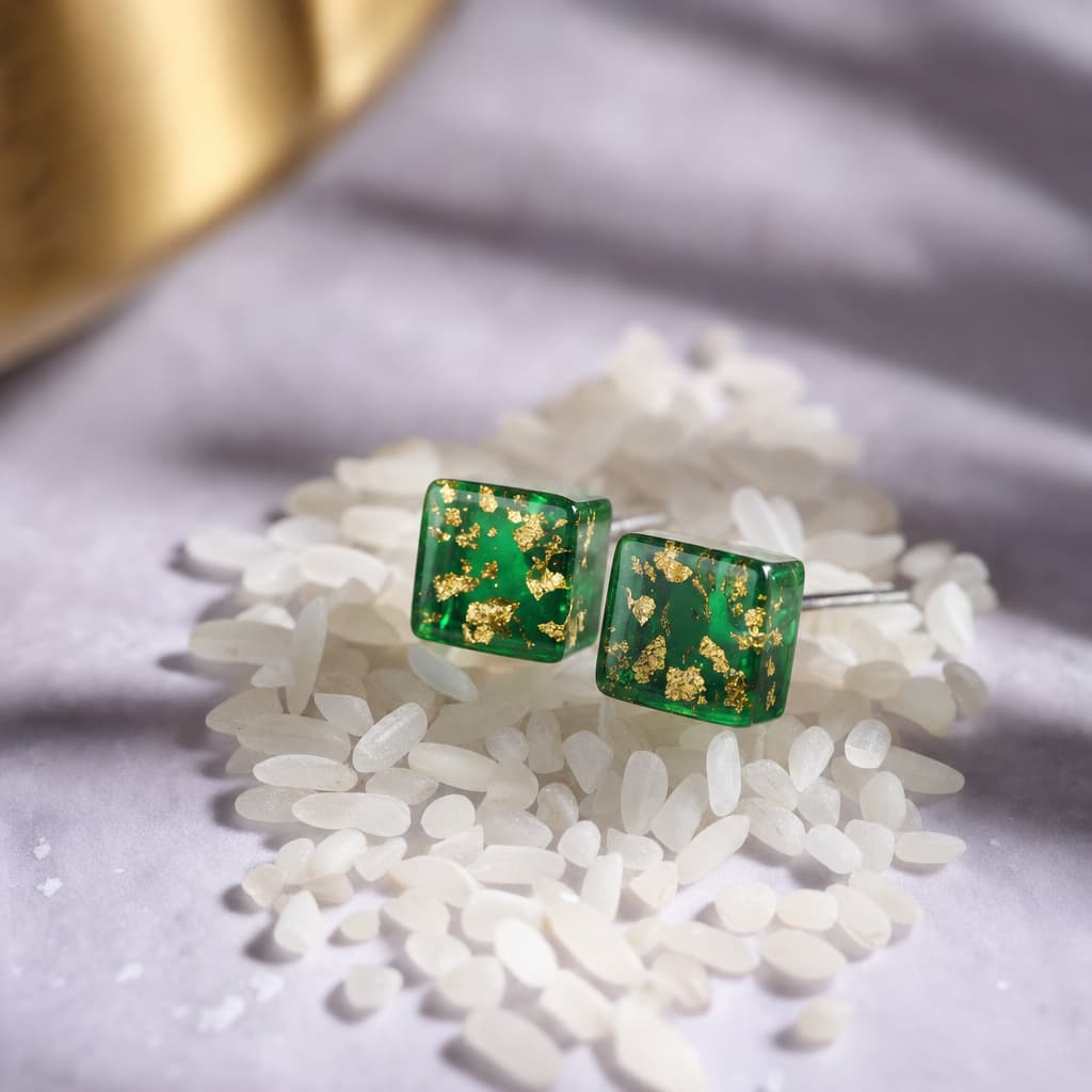 Paddy field studs handmade earrings
